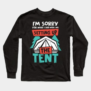 Camping Vacation Tent Campfire Camper Gift Long Sleeve T-Shirt